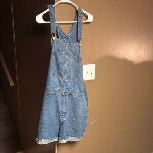 Old Navy Blue Jean Shorts Overalls